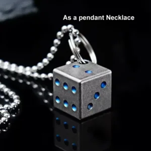 Blue Grade 5 Titanium Dice CNC Machined and Stone Washed (6) 6 11zon