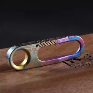 Mini Titanium Keychain Carabiner Bag Zipper Head Repair DIY Accessories (5)