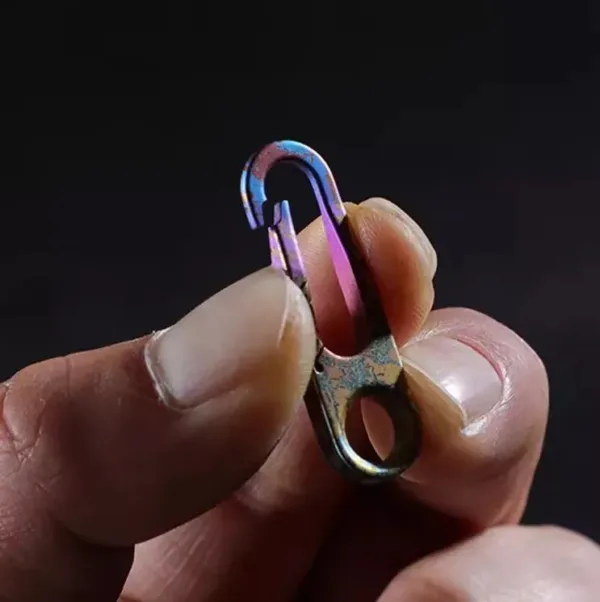 Mini Titanium Keychain Carabiner Bag Zipper Head Repair DIY Accessories (6)