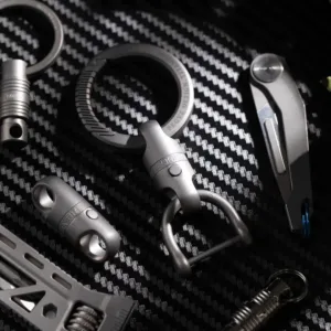 TIHTM 360° Free Rotation Titanium Magnetic Quick-Release Capsule Keychain